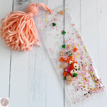 Load image into Gallery viewer, Fox Glitter Bookmark Fun Tassel Confetti 