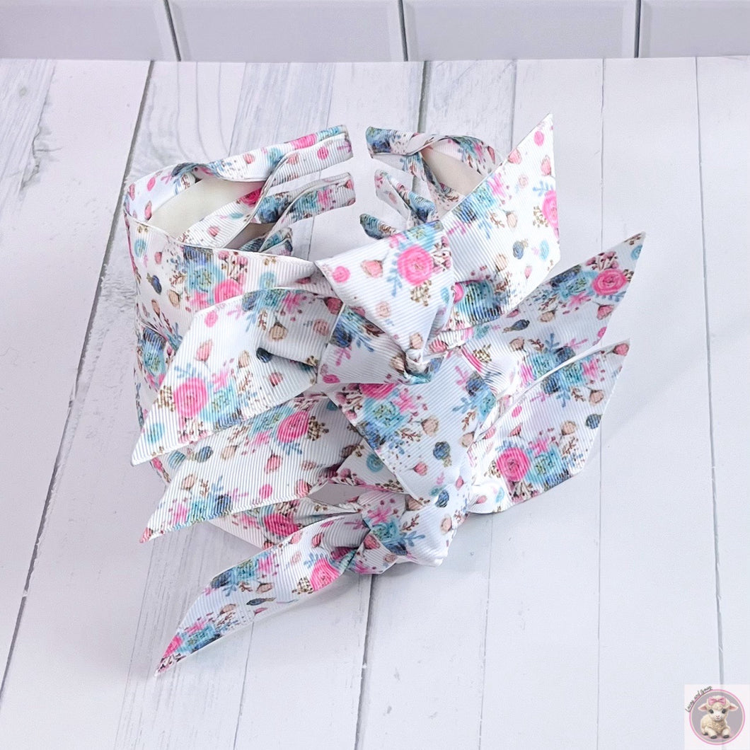 Flowers Headband kids Hair Accessories girls girl Children Bow gift Christmas Birthday handmade vintage 