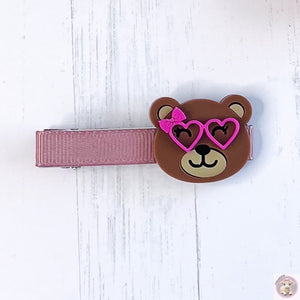 Bear Glasses Hair Clip 