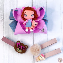 Load image into Gallery viewer, Hair Clip Set Dolly Bear gift Christmas Hair Accessories Girl Kids 