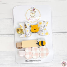 Load image into Gallery viewer, Winnie the Pooh Hair Clips Set of 3