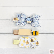 Load image into Gallery viewer, Eeyore (Winnie the Pooh) Hair Clips Set of 3