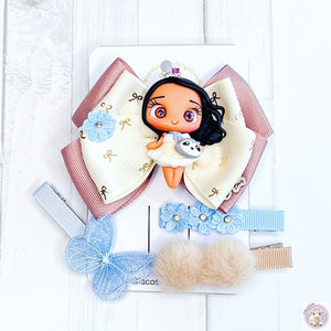 Pocahontas Hair Clips set of 4