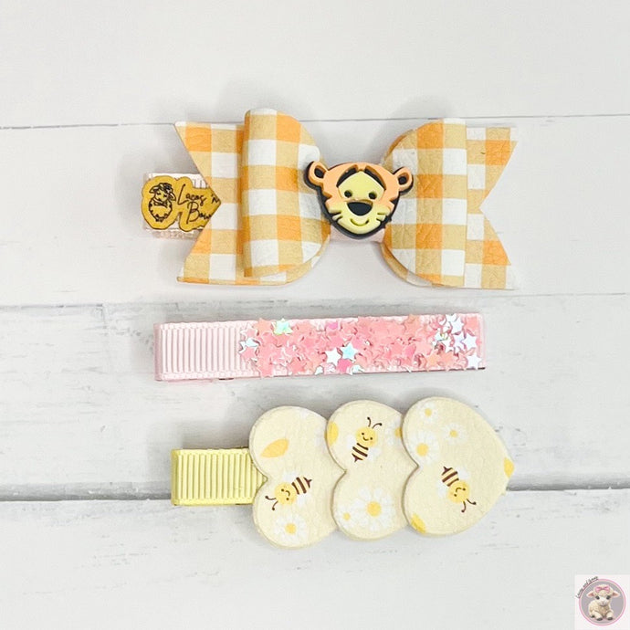 Tigger Hair Clips set of 3